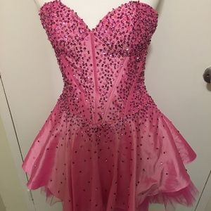 Pink Taffetta/Tulle Cocktail size 0 Great Conditio